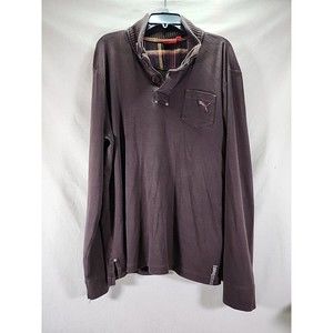 Puma Men's Brown Long Sleeve Shirt